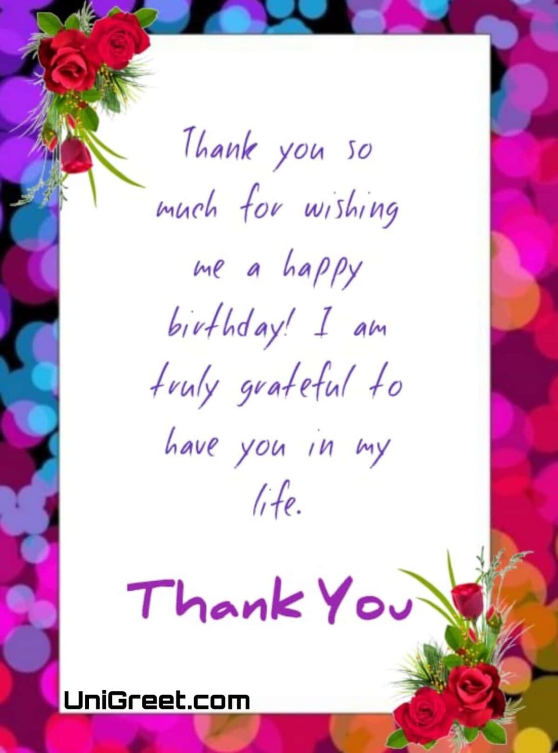 50 Thanks For Birthday Wishes Images | Thank You Messages For Birthday ...