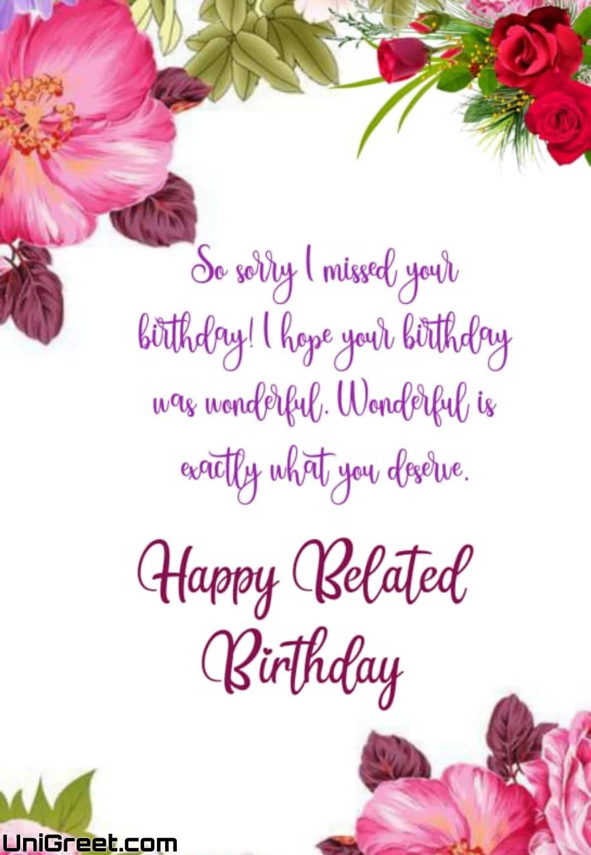 50 Best Belated Happy Birthday Wishes Images Free Download