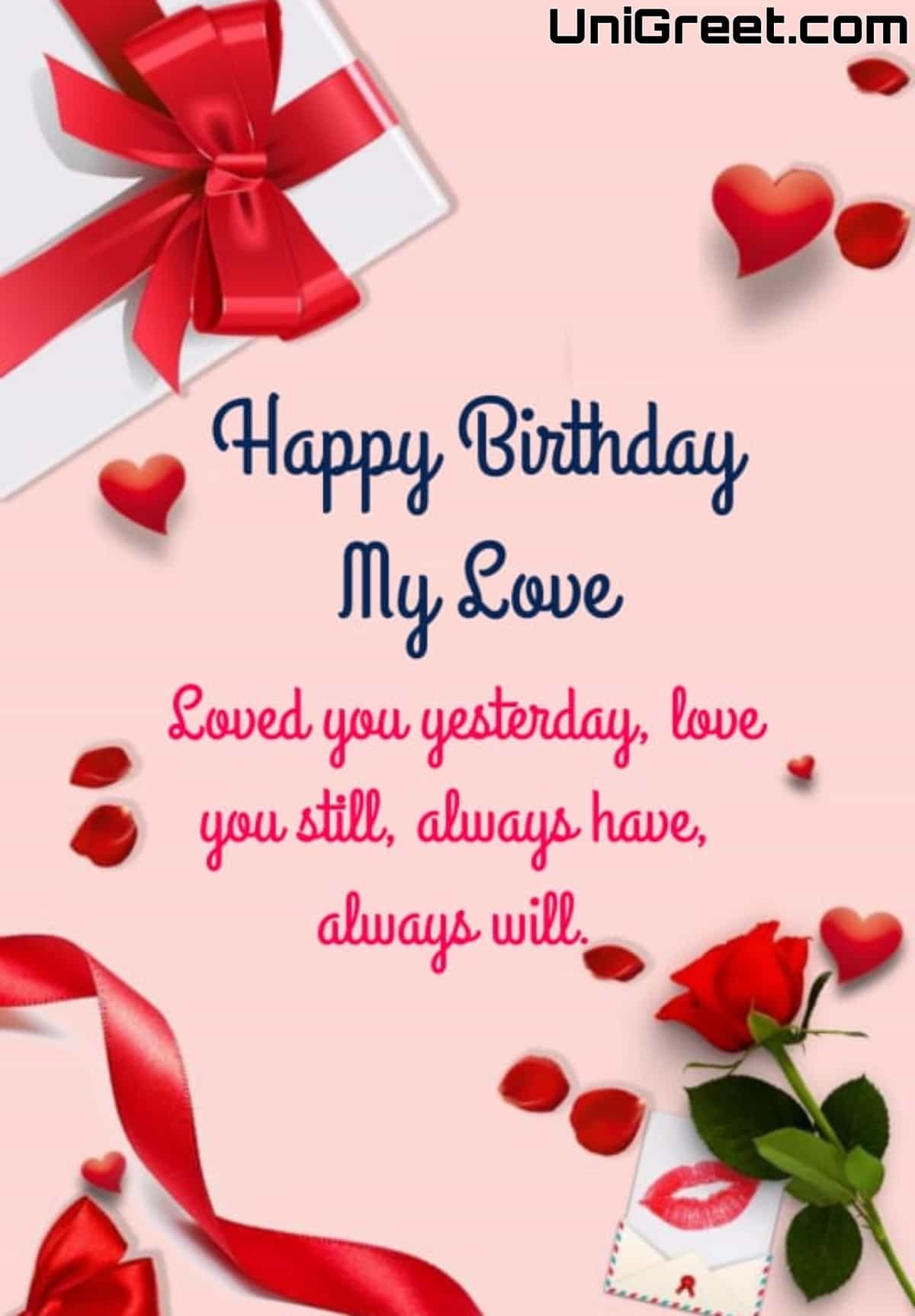 50 Romantic Happy Birthday Wishes Images For Him / Husband / Boyfriend