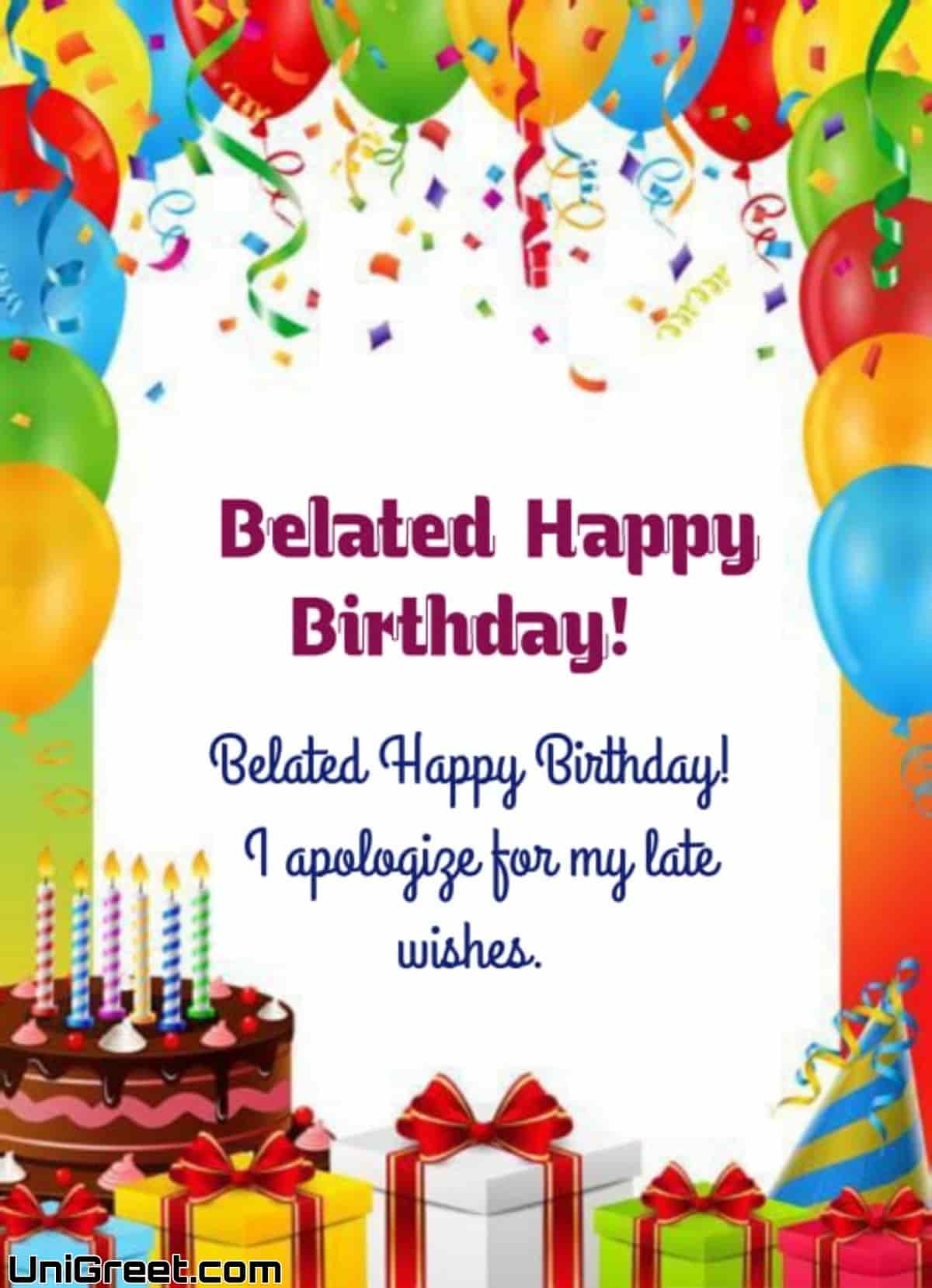 50 Best Belated Happy Birthday Wishes Images Free Download