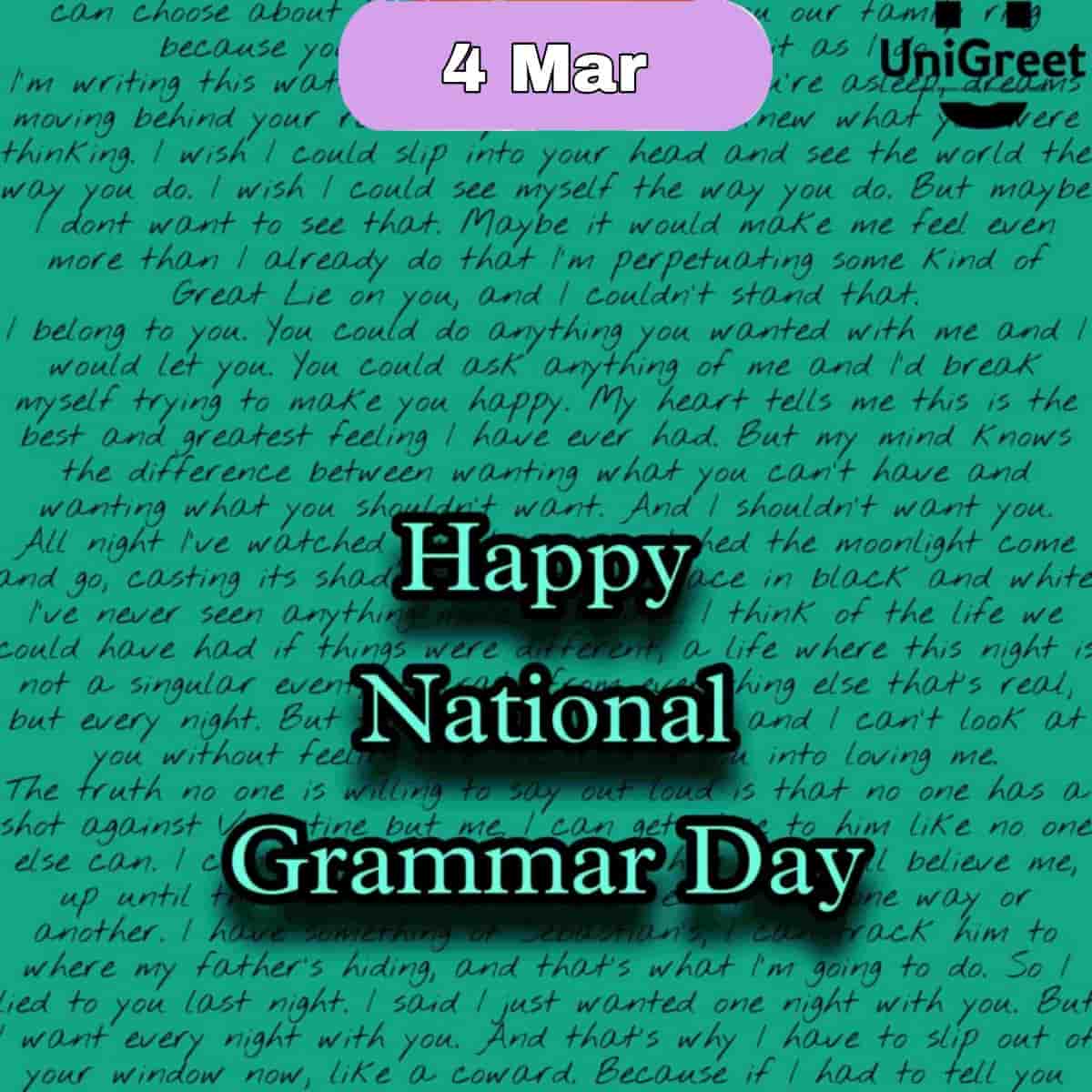 Hqppy National Grammar Day Wishes Images, Quotes, Status Photo Download